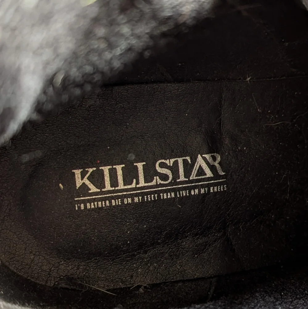 Killstar Black Nancy Pentagram Platform‎ Boots Faux Leather Gothic Witchy Techno